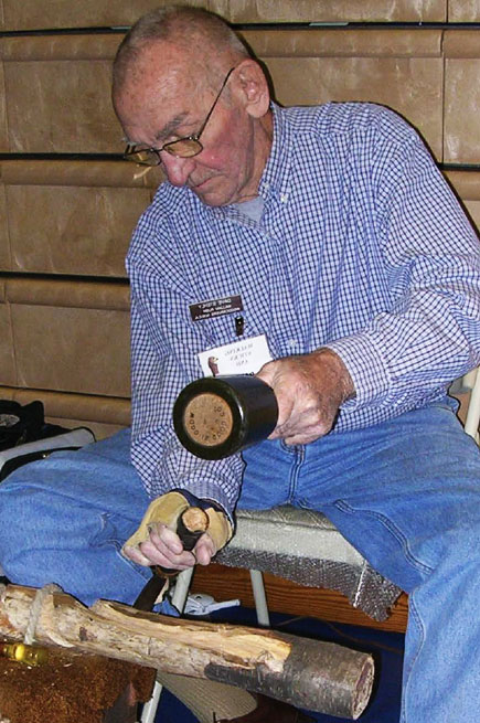Author and master wood carver Chris Lubkemann