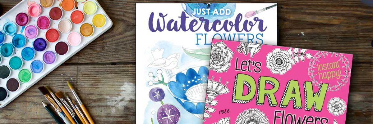 Drawing Watercoloring and Hand-lettering Books