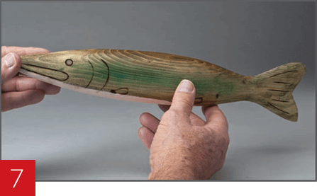 Wood Carving a Fish - Step 07