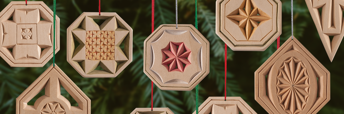 Chip Carved See-Through Ornaments