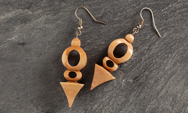 Scroll Saw Compound Cut Earrings