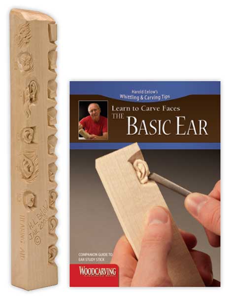 Wood Carving Study Stick - Basic Ear