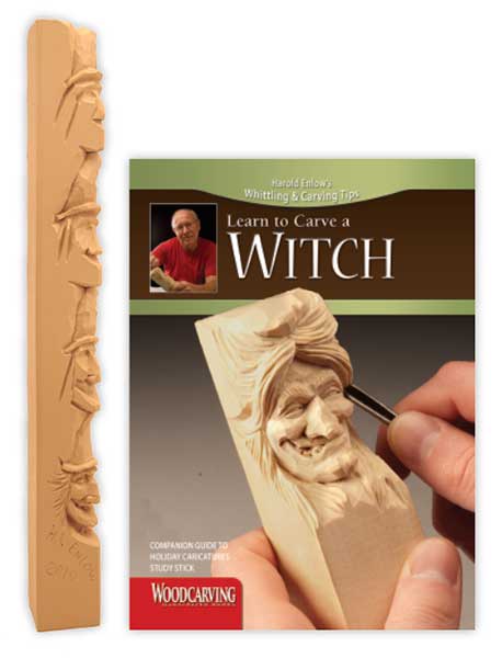 Wood Carving Study Stick - Carve a Witch