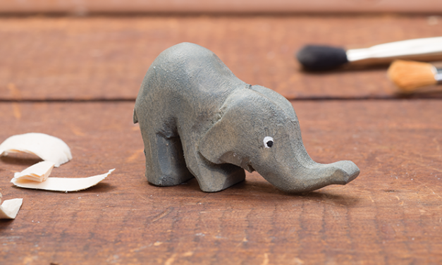 Whittling A Wood Elephant