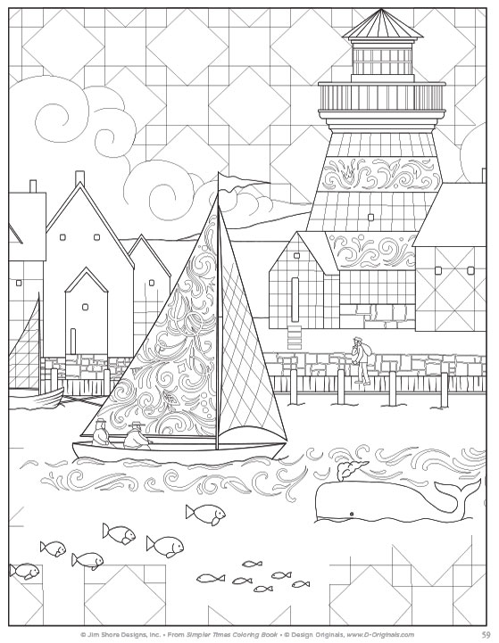Simpler Time Coloring Book Page 59