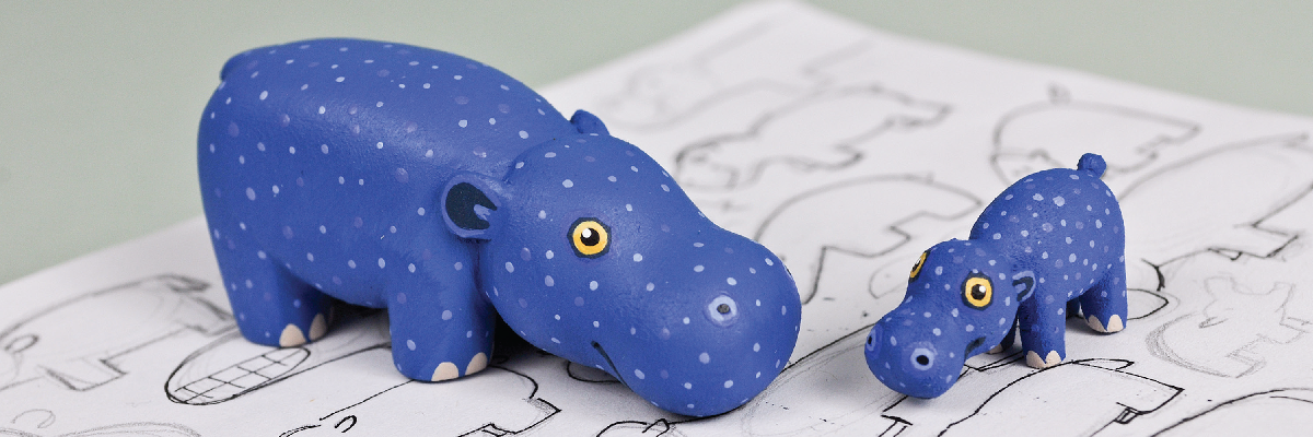 Wood Carving Pattern: Tiny Hippo