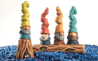 Free Carving Project: Tiny Carved Gnomes