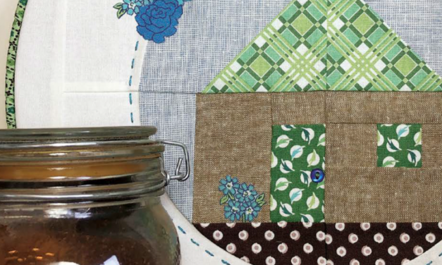 How To Sew an Embroidered Quilt Hoop With a Patchwork House